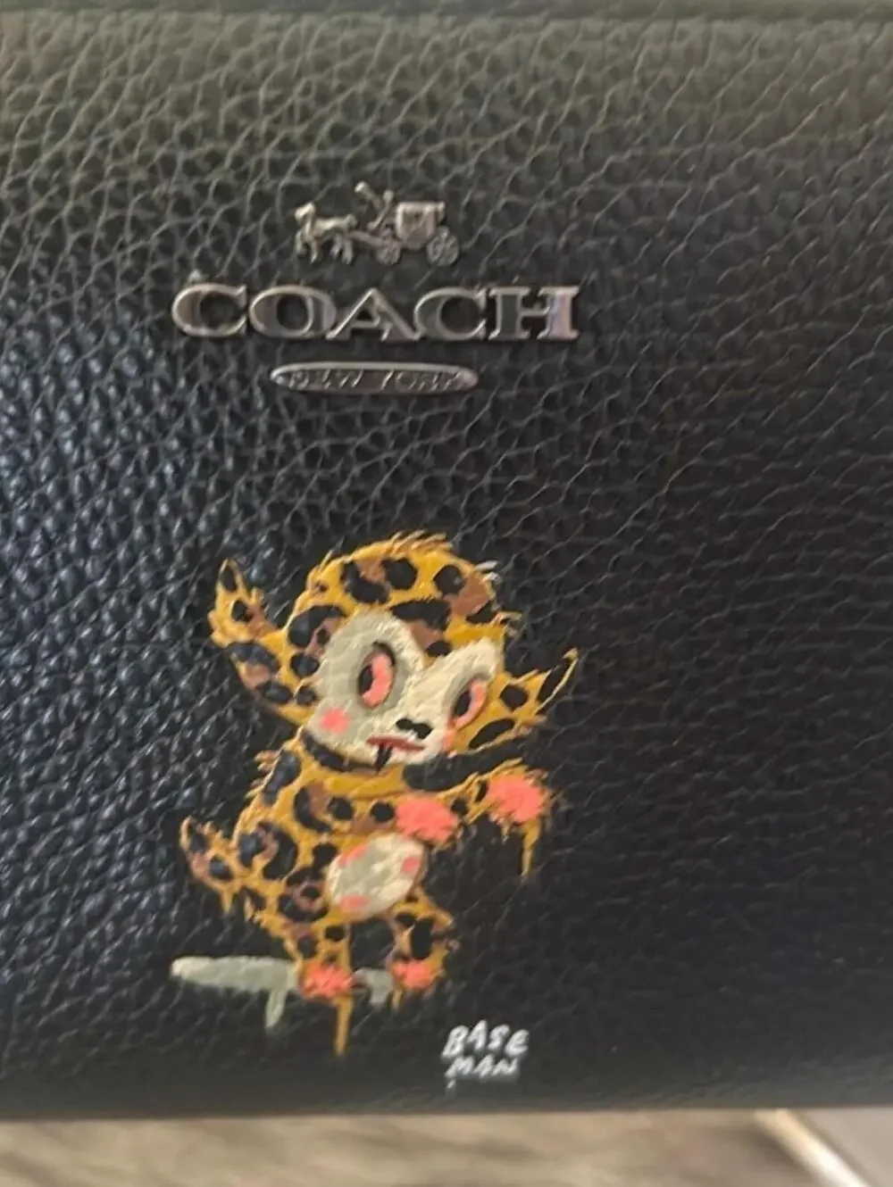 Coach Gary Baseman wild beast Black Leather Wallet, limited edition
